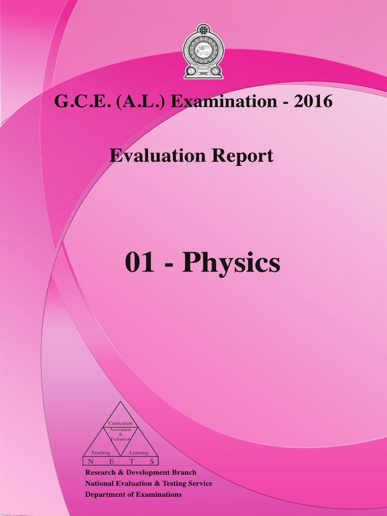 Physics 2016 Marking Scheme | PDF