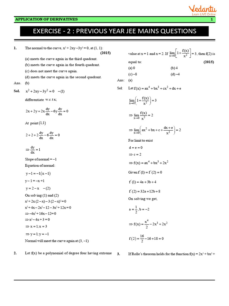 Application of derivative ex 2 pdf