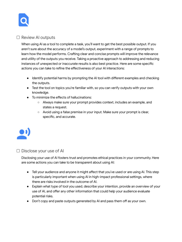 Checklist For Using AI Responsibly | PDF | Artificial Intelligence ...