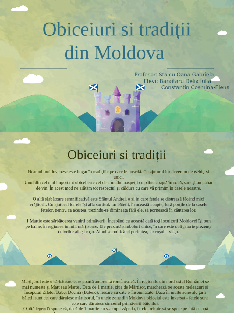 Obiceiuri Si Traditii Din Moldova | PDF