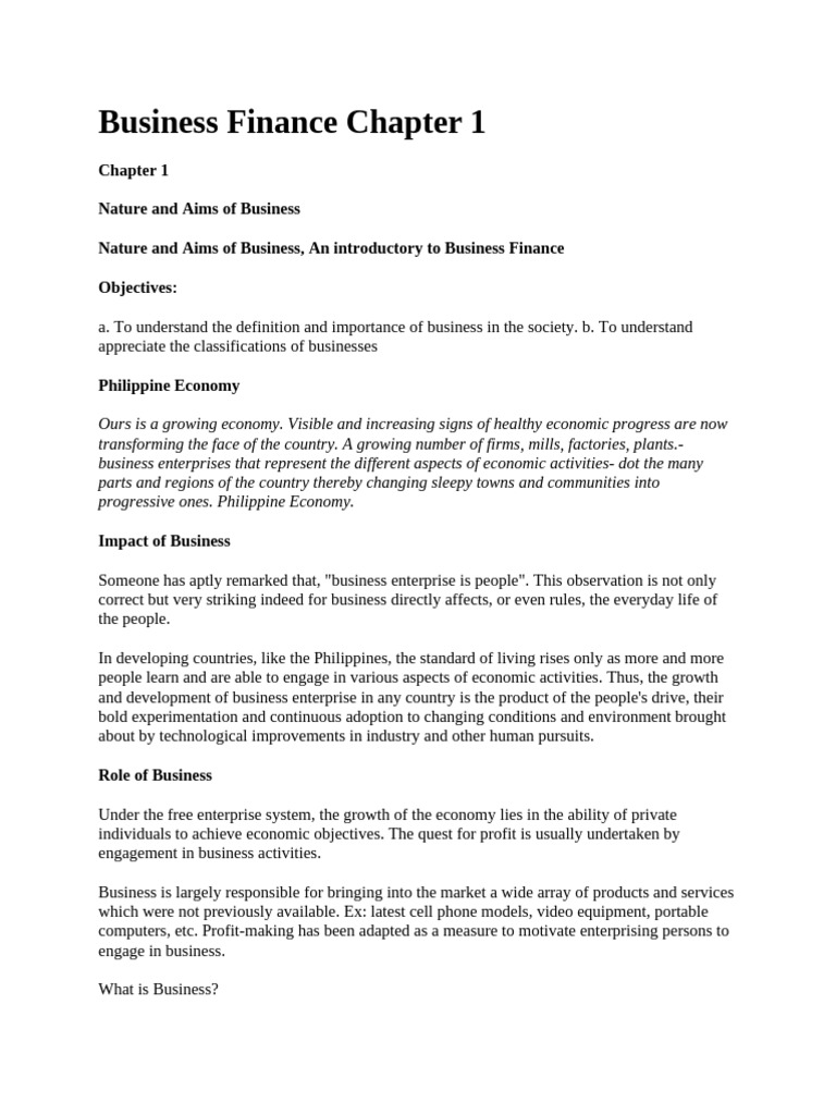 Introduction to Business Finance Concepts | PDF | Goods | Commerce