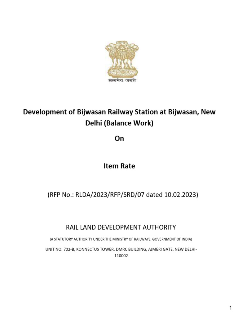 Tender Document and Technical Specification | PDF