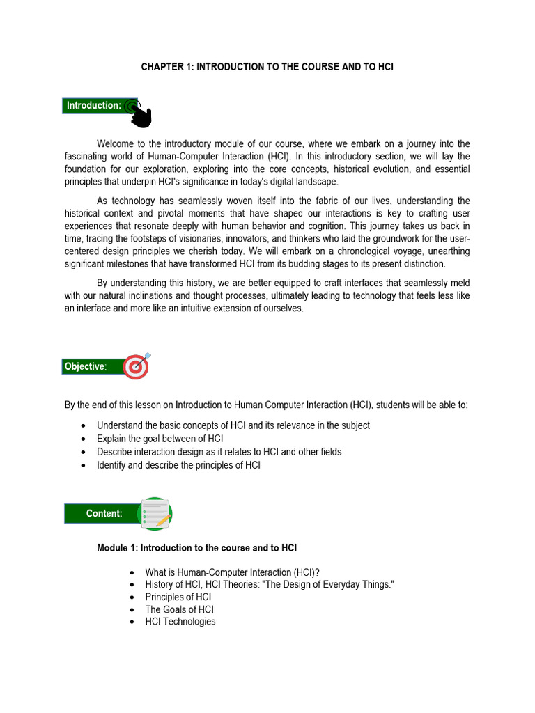 Hci Module1 Student Pdf Human Computer Interaction Computers