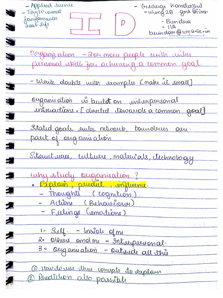 ID Notes - Final | PDF