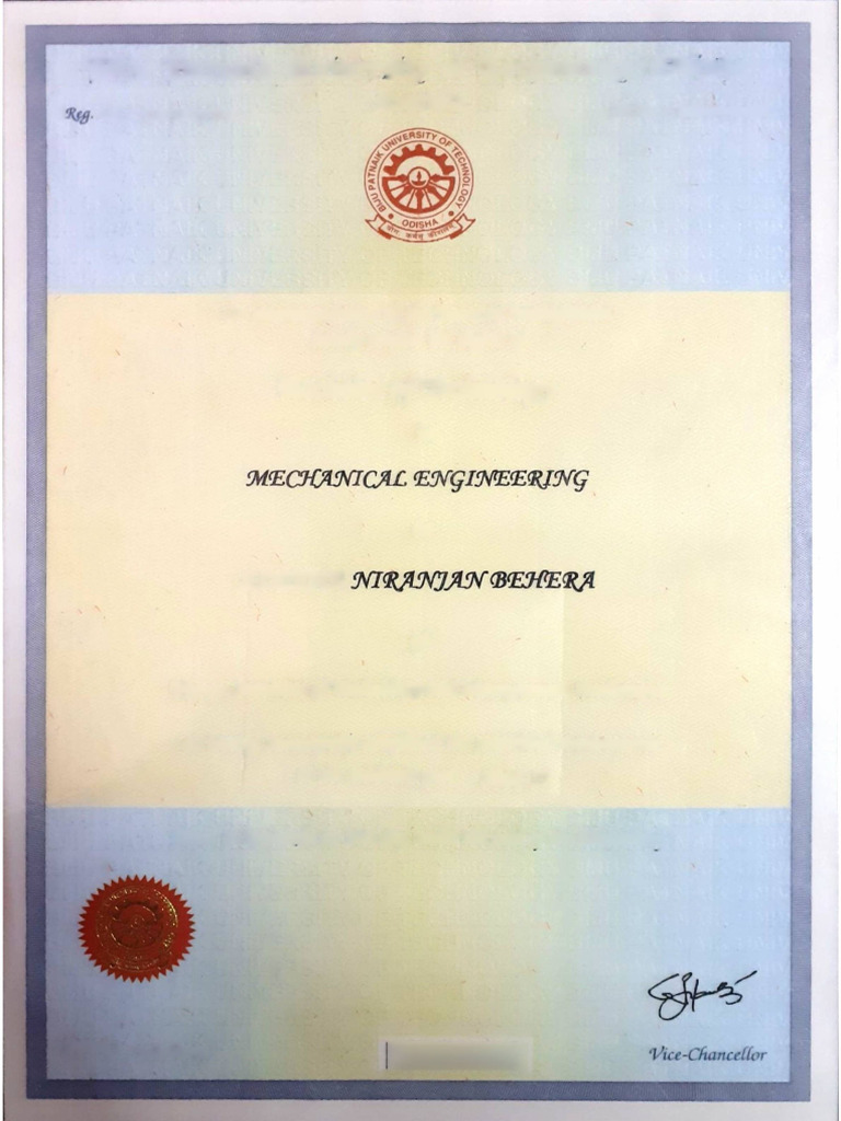 (OCR) 613643437 B Tech Certificate | PDF