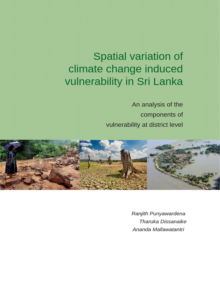 Spatial Variation of Climate Vulnerability in Sri Lanka | PDF | Rain ...