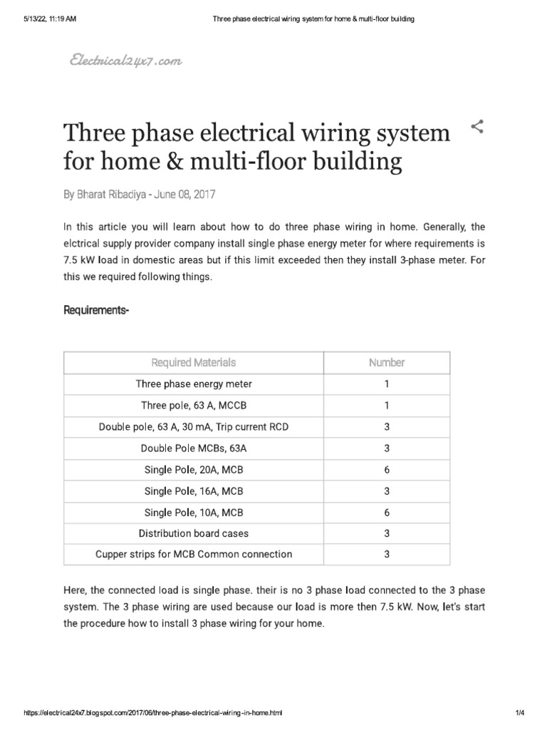 3-Phase Wiring Diagrma | PDF