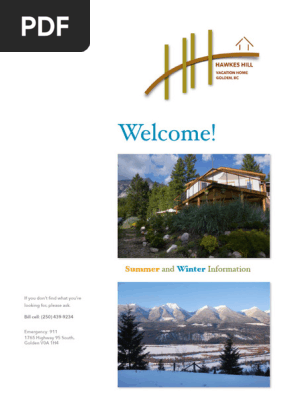 Valley House Airbnb Welcome Book