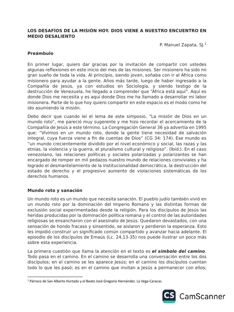 Los Desafíos de La Misión Hoy | PDF