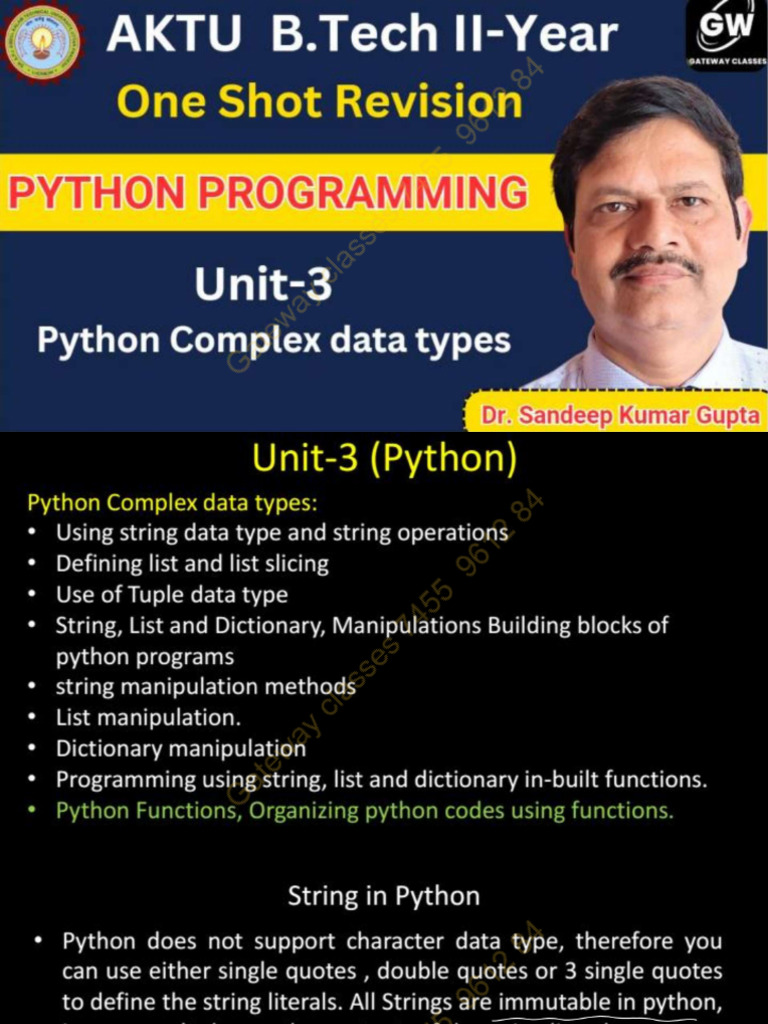 Python U 3 One Shot Notes - 9858991c E811 41ca 9bc1 3c1b2afd7b6e | PDF