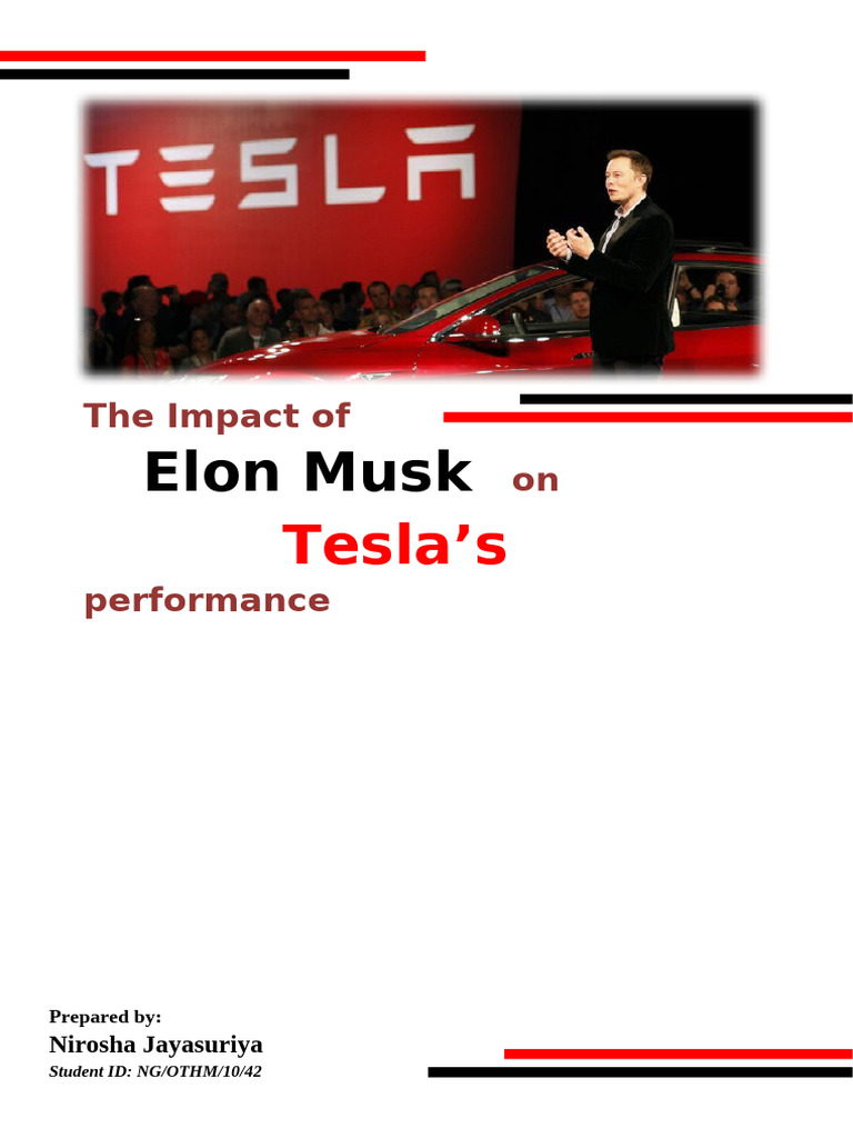 The Impact of Elon Musk On Tesla's Performance | PDF | Power (Social ...