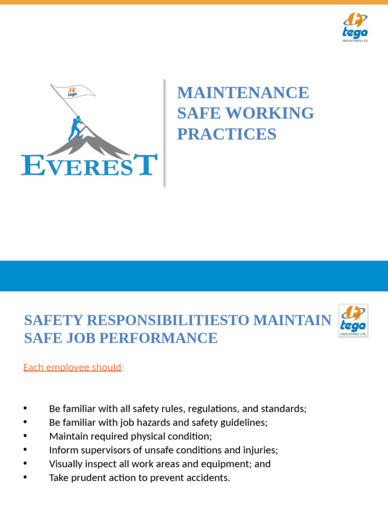 Safety Practices in Maintenance | PDF