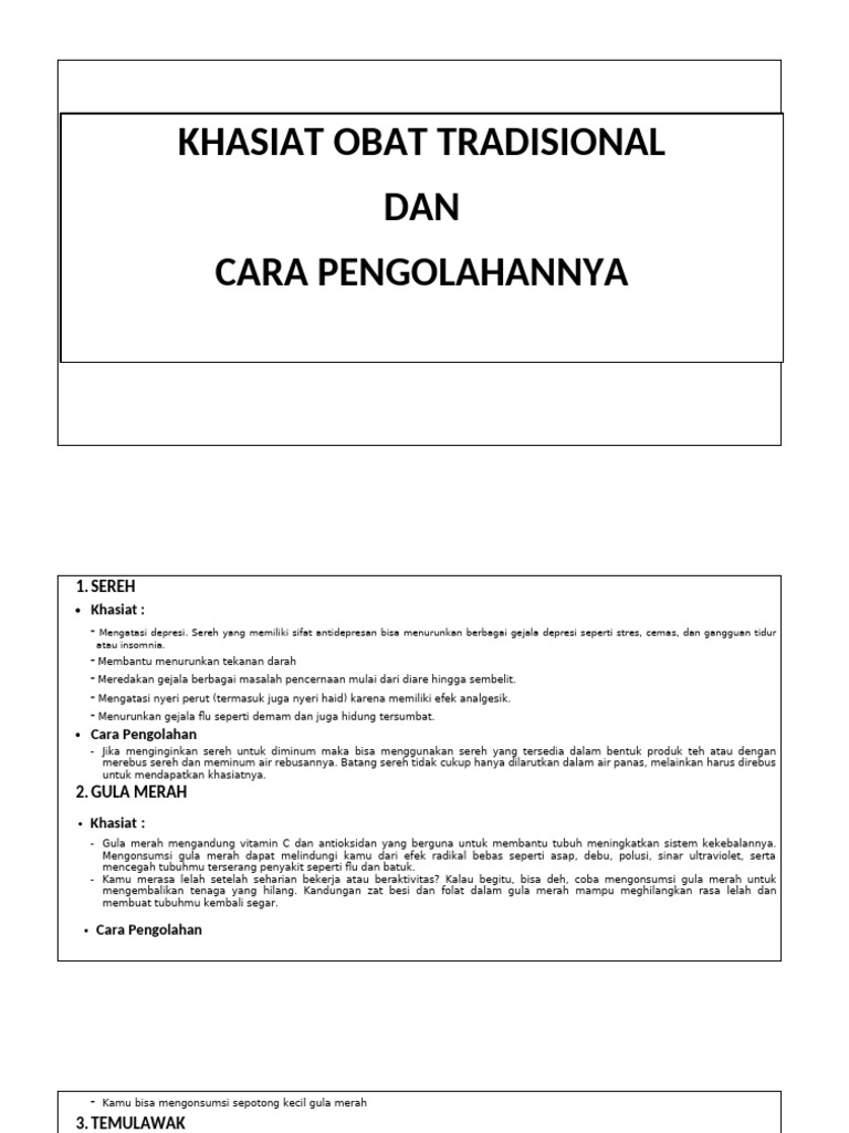Obat Tradisional | PDF