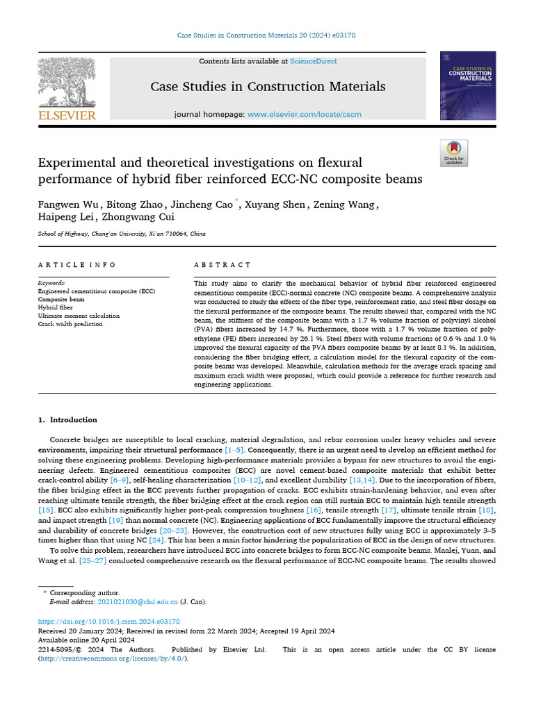 Experimental and Theoretical Investigations On Flexural | PDF