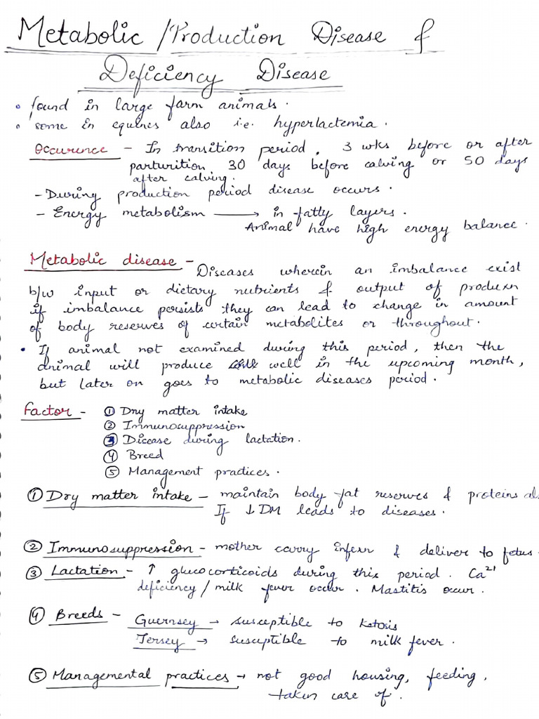 Vet Medicine Deficiency Diseases | PDF