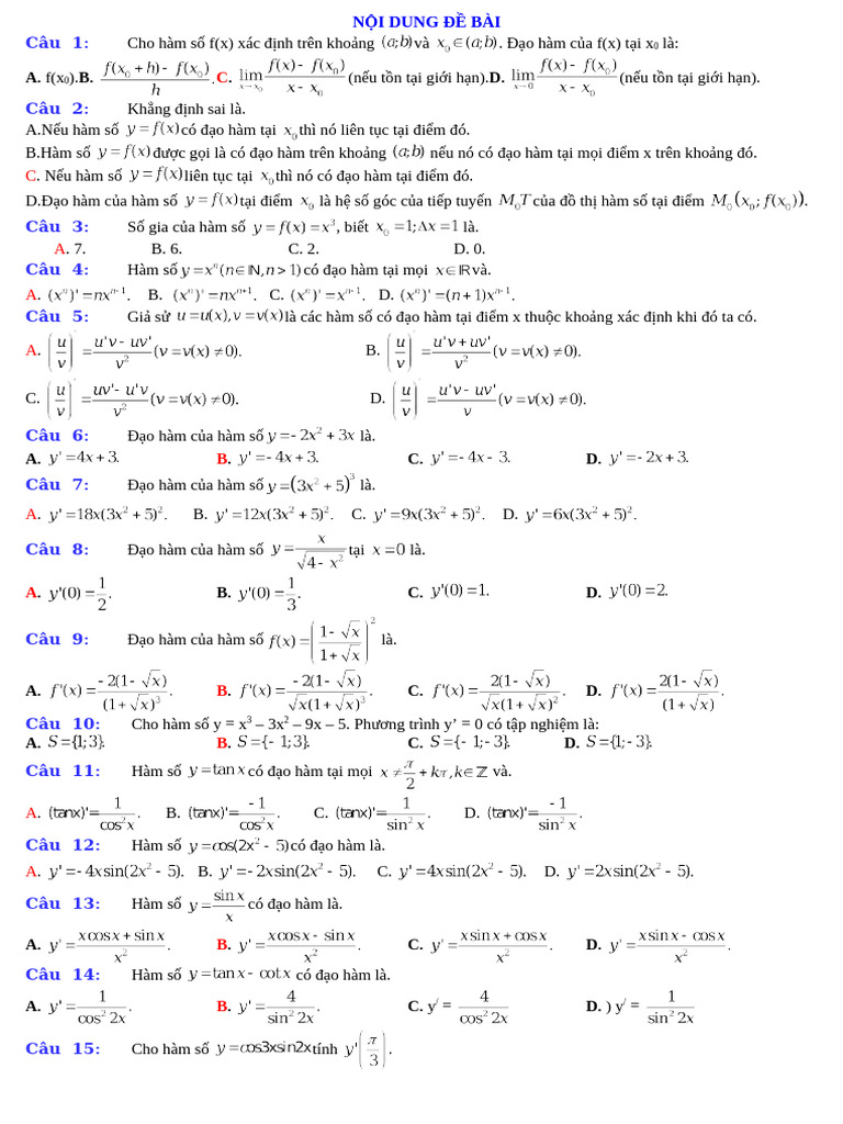 2019 DE SO 01 DAO HAM 11 TH LE BA BAO | PDF