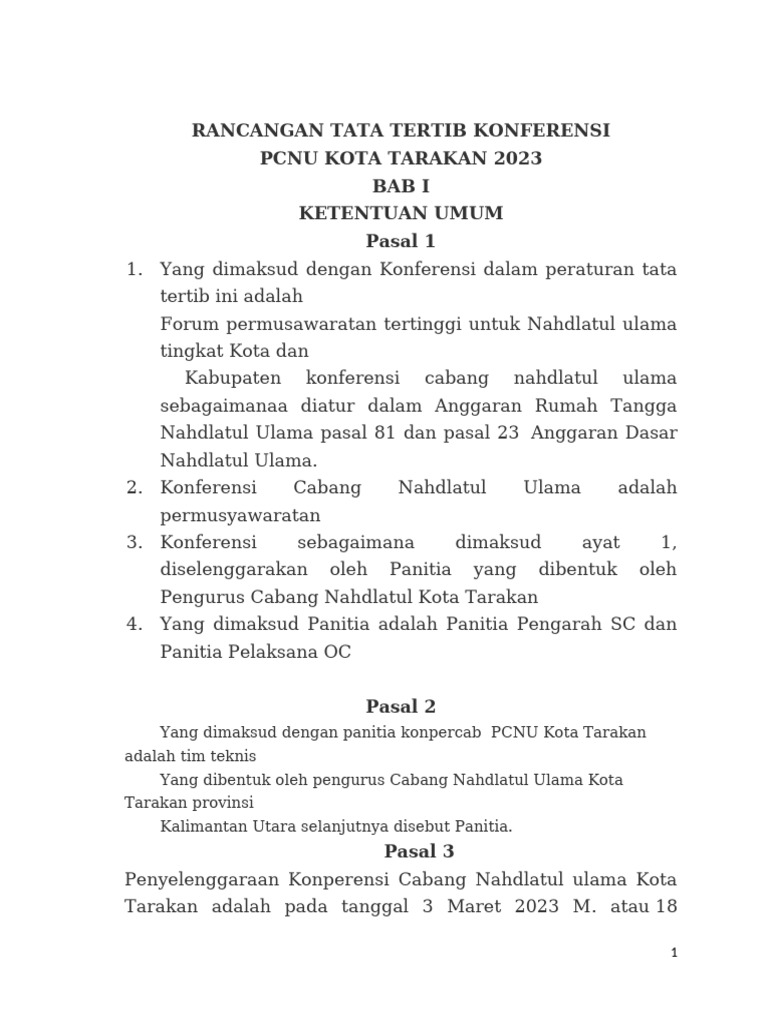 Tatib Pcnu 2023 | PDF