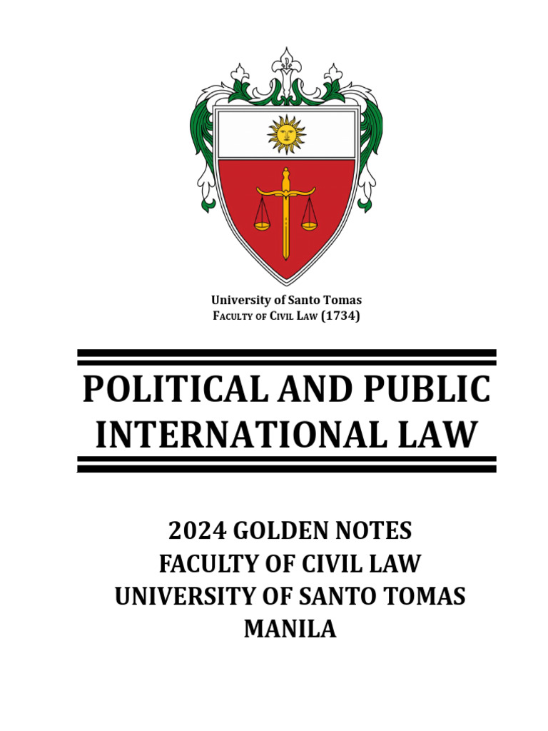 2024 Golden Notes - Political Law | PDF