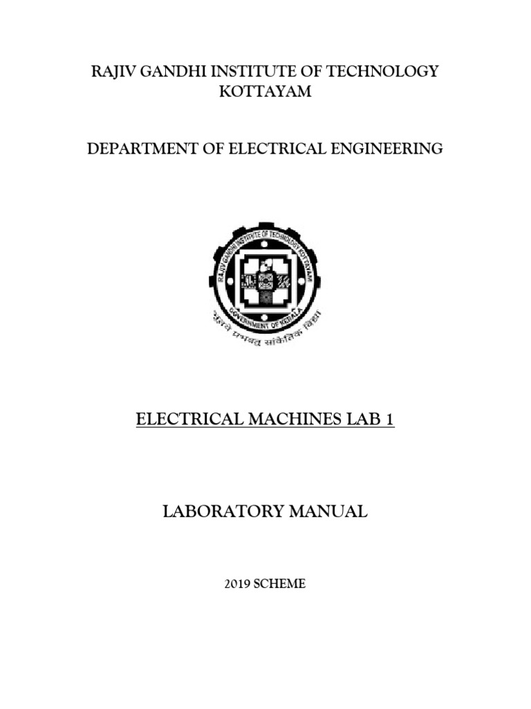 DC Machines Lab Manual - Rajiv Gandhi | PDF | Electric Motor | Computers
