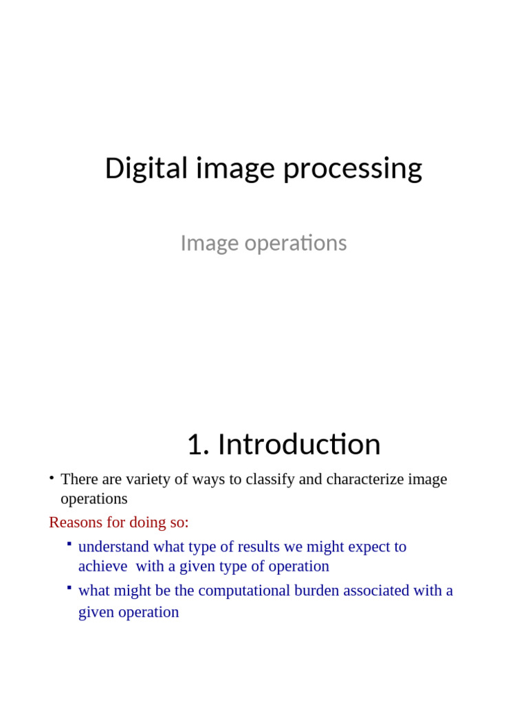 Image Operations | PDF
