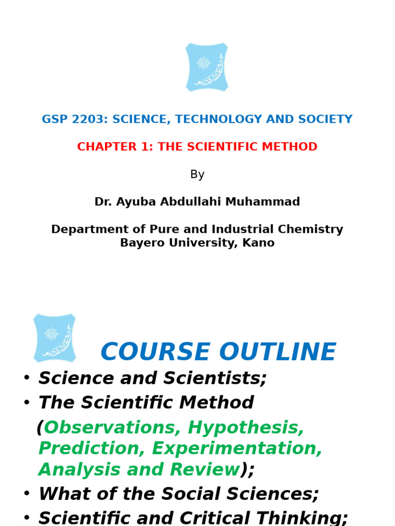 Gsp2203 Scientific Method Module One Power Point Pdf