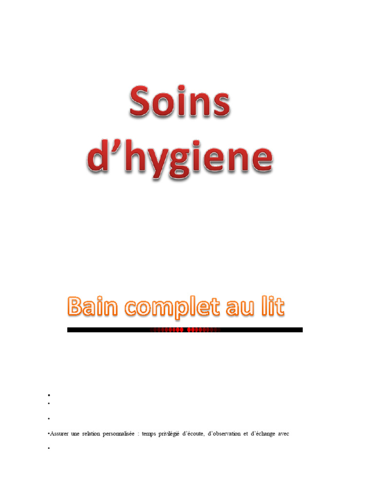 Bain Complet Au Lit | PDF