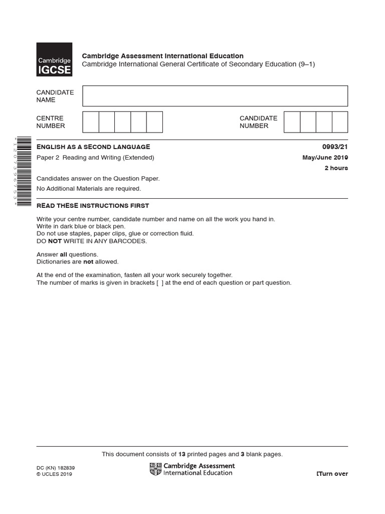 June 2019 Question Paper 21 | PDF