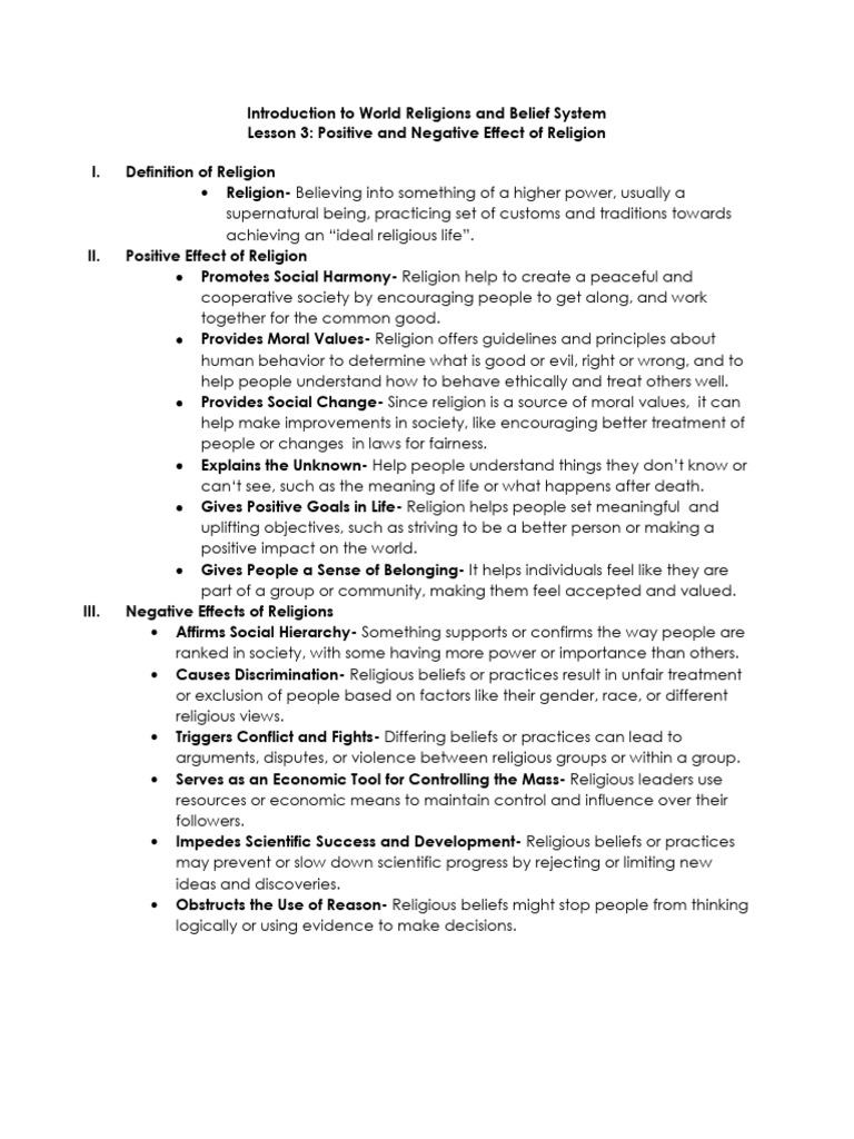 Introduction To World Religions and Belief System | PDF