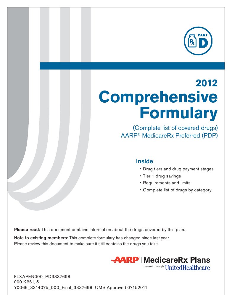 Complete Drug Formulary PDF Medicare Part D Pharmacy