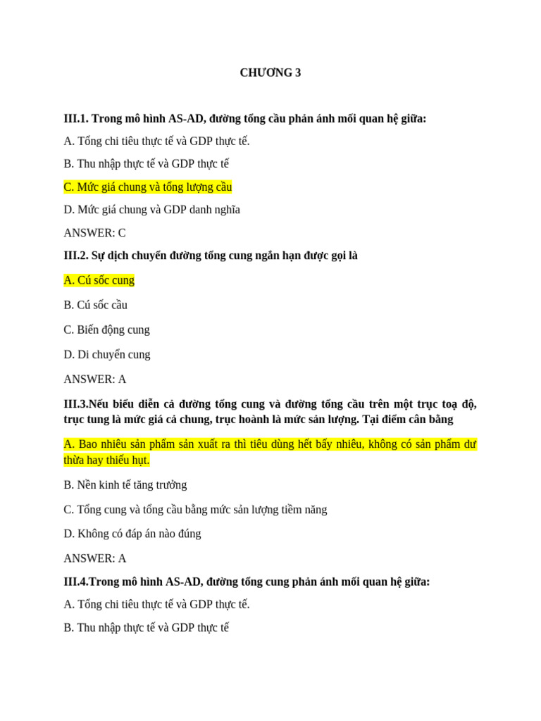 BT Chương 3 | PDF