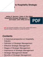 Introduction To Hospitality Strategic Management