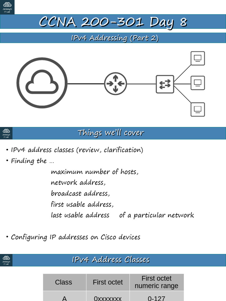 Day 8 Slides - IPv4 Addressing (Part 2) | PDF