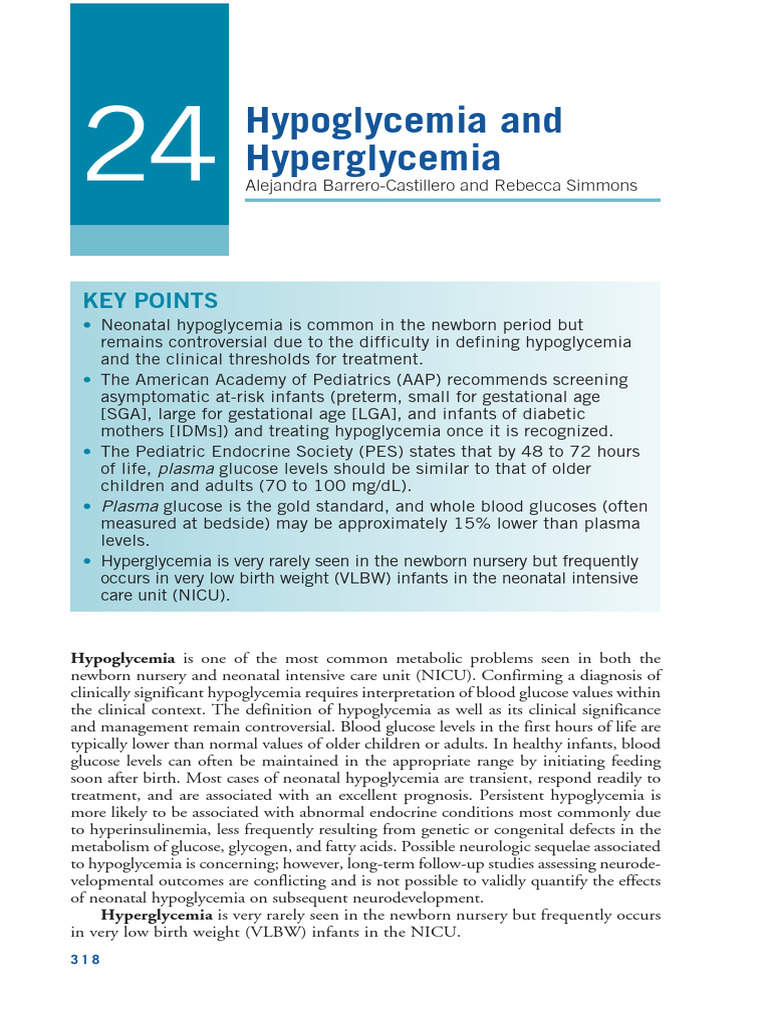 Hypoglycemia and Hyperglycemia | PDF