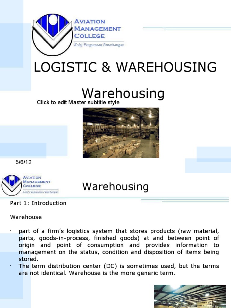 Understanding Warehousing and Logistics | PDF | Warehouse | Logistics