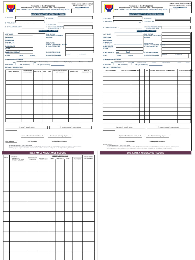 Annex A - Faced Form 1 1 | PDF