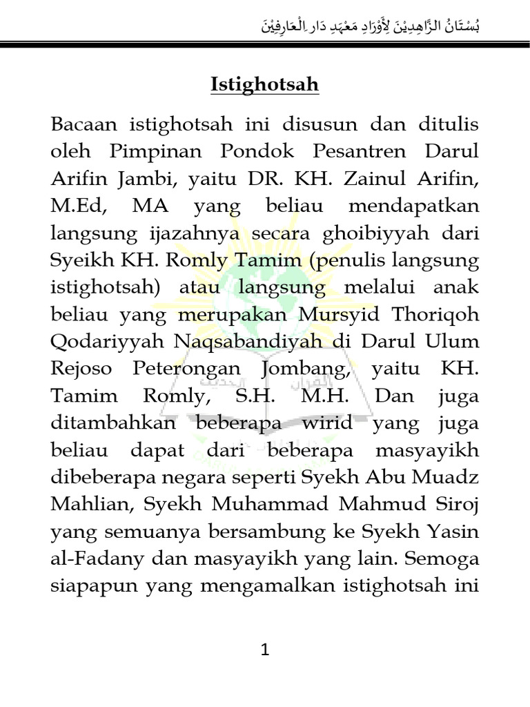 Istighotsah Untuk Semua Pdf