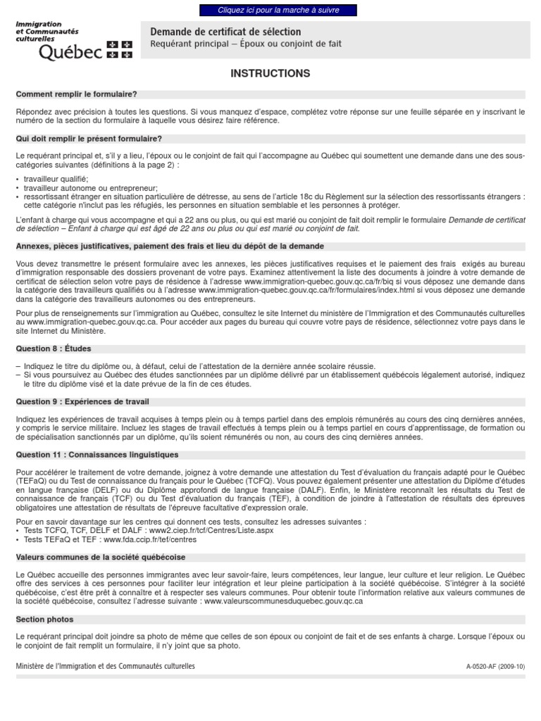 Demande Certificat CANADA | Québec | Mariage
