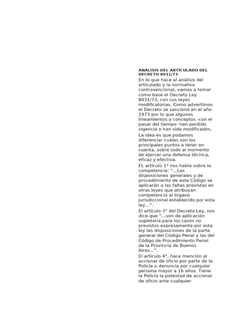 Análisis Del Artículado Del Decreto 8031 | PDF