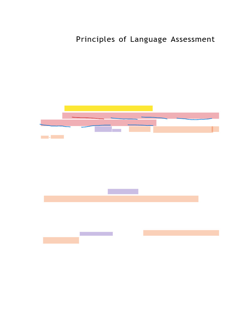 ENG161 HANDOUT 2 Principles of Language Assessment | PDF