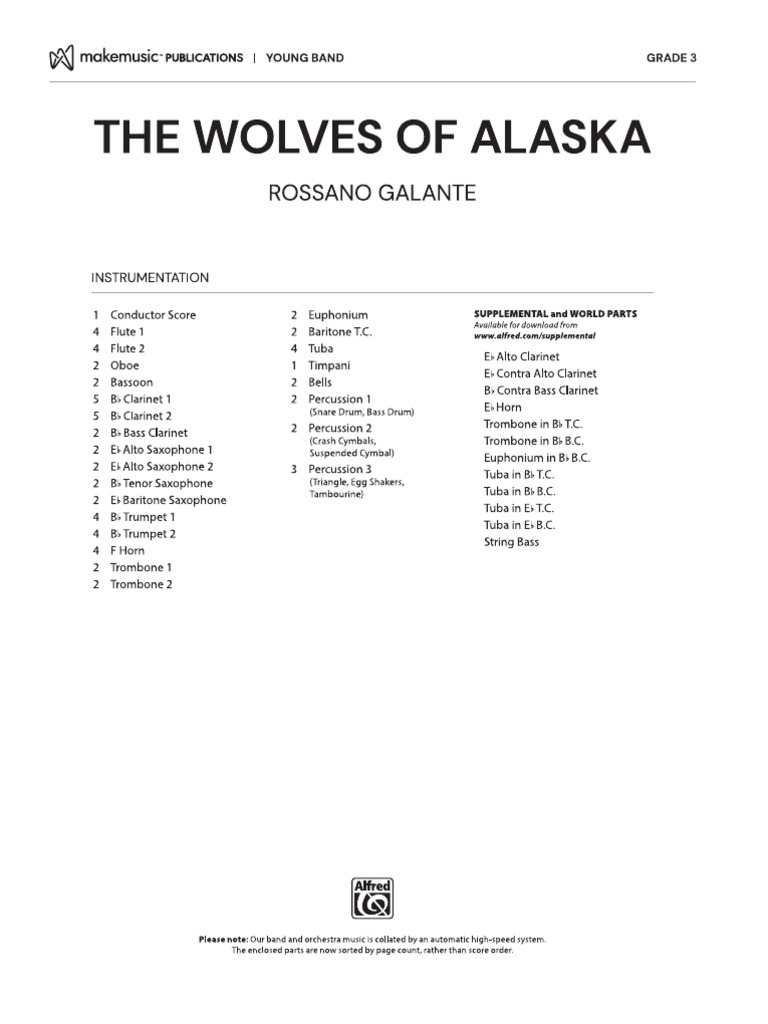 The Wolves of Alaska - Score | PDF