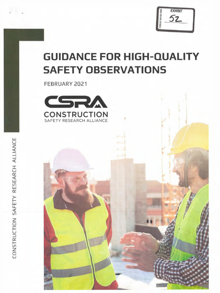 High Quality Safety Observations | PDF