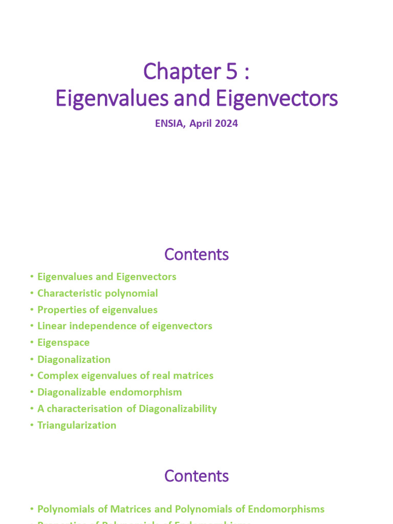 5 Eigenvalues Eigenvectors Pdf
