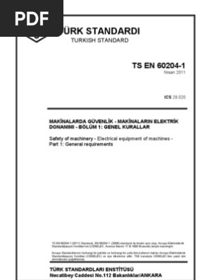 TS en 60204 1 | PDF