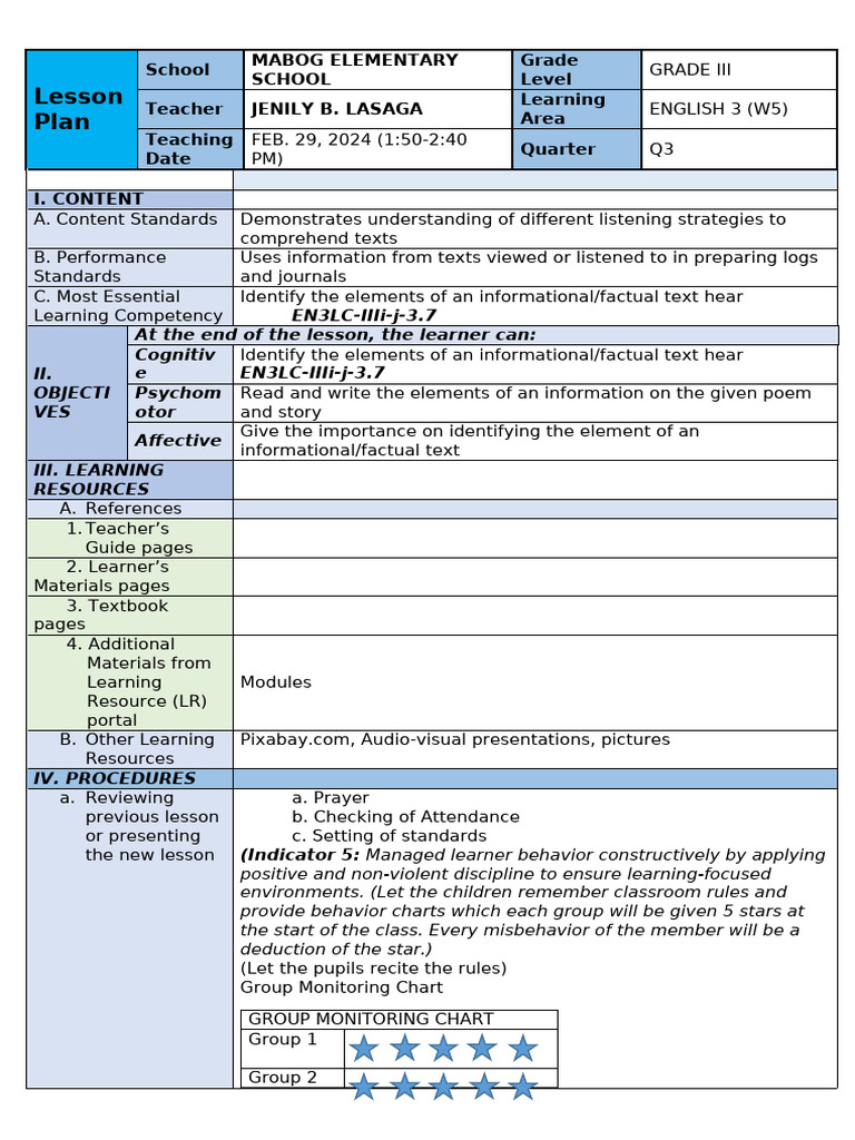 English 3 DLL | PDF