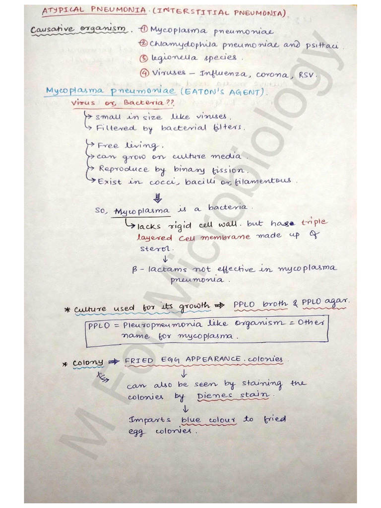 Atypical Pneumonia | PDF
