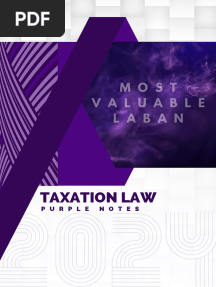 (TAX) 2024 PURPLE NOTES - Taxation Law