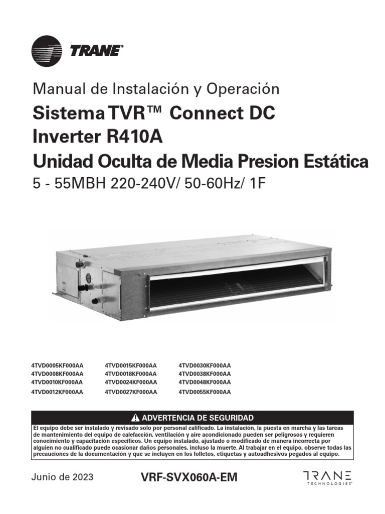 IOM-EM-VRF-Mid ESP Ducted-TVR Connect-50-60Hz-4TVD-VRF-SVX060A-EM-07032 ...