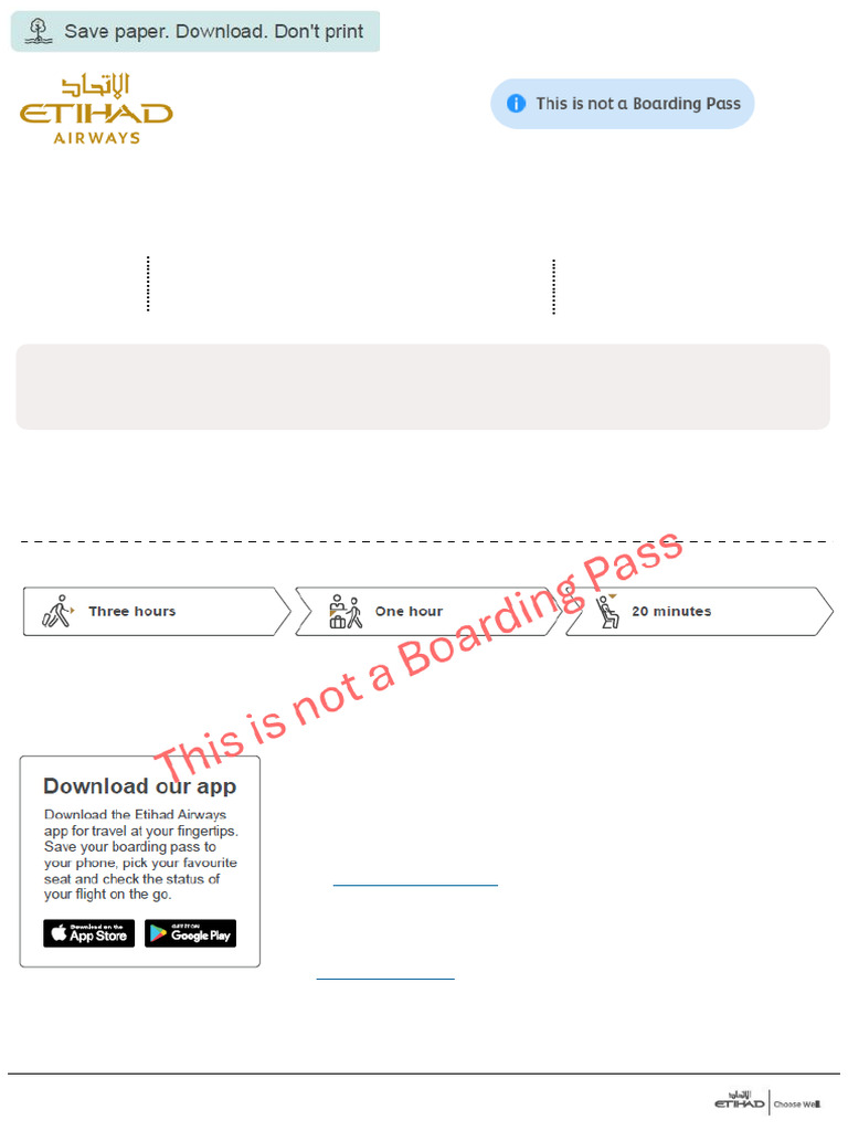 Check-In Confirmation | PDF