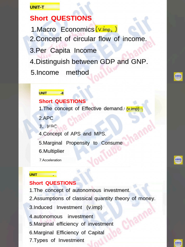Economics Imp+ | PDF
