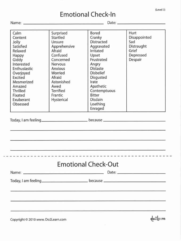 emotion chart PDF